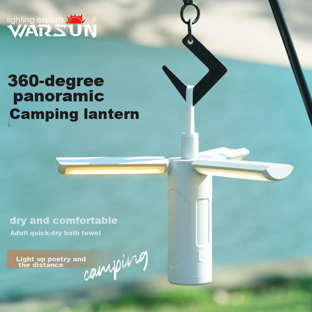 Уличный кемпинговый фонарь WARSUN LT300, рассеянный свет, долговечный фонарь для палатки, фонарь для кемпинга, фонарь для навеса - зображення 4