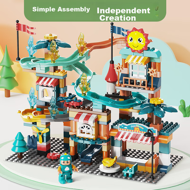 FEELO — совместимый с конструктором LEGO набор крупных строительных блоков, игрушка для детей, мальчиков и девочек, подарок на день рождения, трек 1626A-3 - Фото 7 FEELO — совместимый с конструктором LEGO набор крупных строительных блоков, игрушка для детей, мальчиков и девочек, подарок на день рождения, трек 1626A-3 - изображение 7