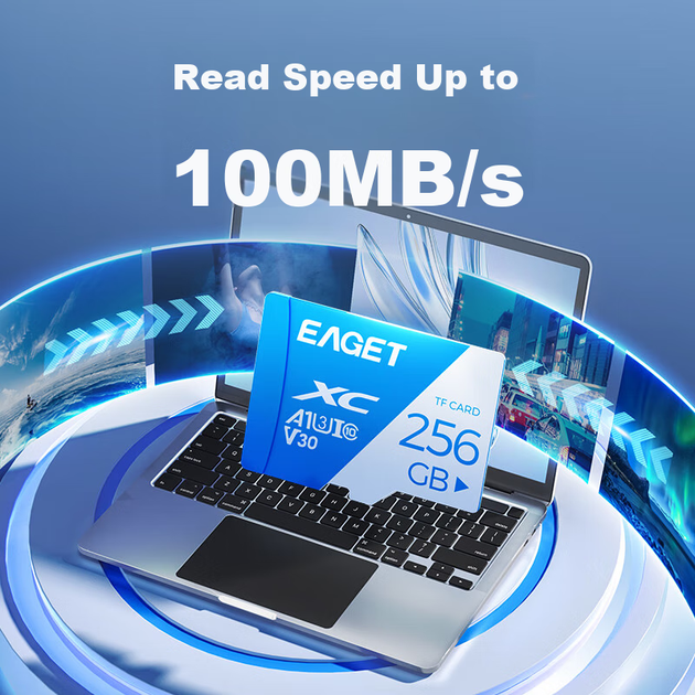 Карта пам'яті EAGET microSDXC 256GB Class 10 UHS-I U3 V30 - зображення 4