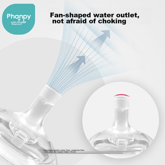 Бутылочка для воды Phanpy PH803140 с трубочкой Gravity Ball антиколиковая PPSU 240 мл желтая (PH803140) - изображение 6