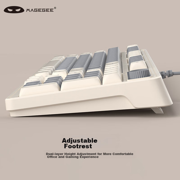 Комплект проводной MageGee GK980 USB Beige Grey - изображение 6