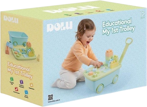 Візок з кубиками DOLU My first trolley 5209 (8690089052094) - зображення 2