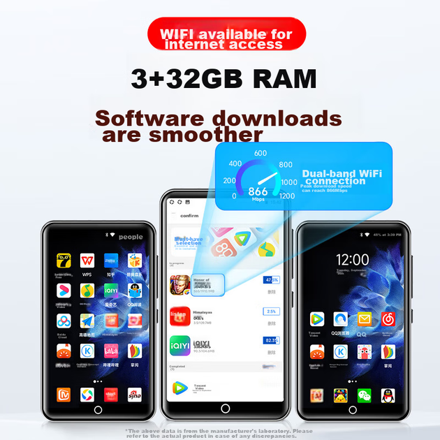 Плеер MP3/MP4 FAMUE PF31, Wi-Fi, 4+32 ГБ, Bluetooth-колонка, черный - Фото 7 Плеер MP3/MP4 FAMUE PF31, Wi-Fi, 4+32 ГБ, Bluetooth-колонка, черный - изображение 7