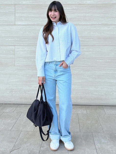Рубашка женская UNIQLO 491596349 S Голубая (1159862424) - Фото 10 Рубашка женская UNIQLO 491596349 S Голубая (1159862424) - изображение 10