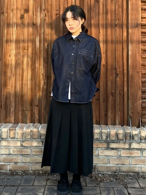 Рубашка джинсовая женская UNIQLO 827243775 S Синяя (1159862316) - Фото 3 Рубашка джинсовая женская UNIQLO 827243775 S Синяя (1159862316) - изображение 3
