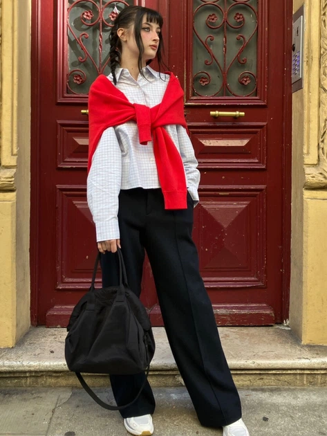 Рубашка женская UNIQLO 491596349 XL Голубая (1159862495) - изображение 15