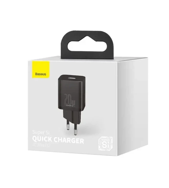 Мережевий зарядний пристрій Baseus Super Si Quick Charger 20 W (CCXF-A01) чорний - зображення 2