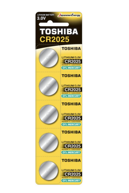 Батарейка Toshiba CR2025 3V 5 шт/уп - Фото 1 Батарейка Toshiba CR2025 3V 5 шт/уп - изображение 1