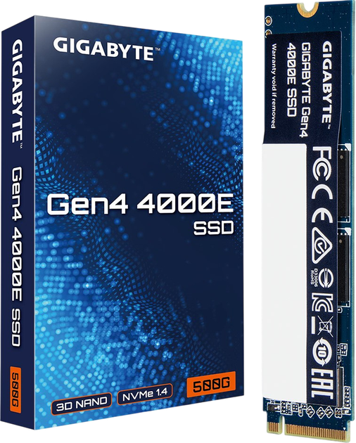 SSD M.2 Накопичувач Gigabyte Gen4 4000E 500GB (G440E500G) - Фото 3 SSD M.2 Накопичувач Gigabyte Gen4 4000E 500GB (G440E500G) - изображение 3