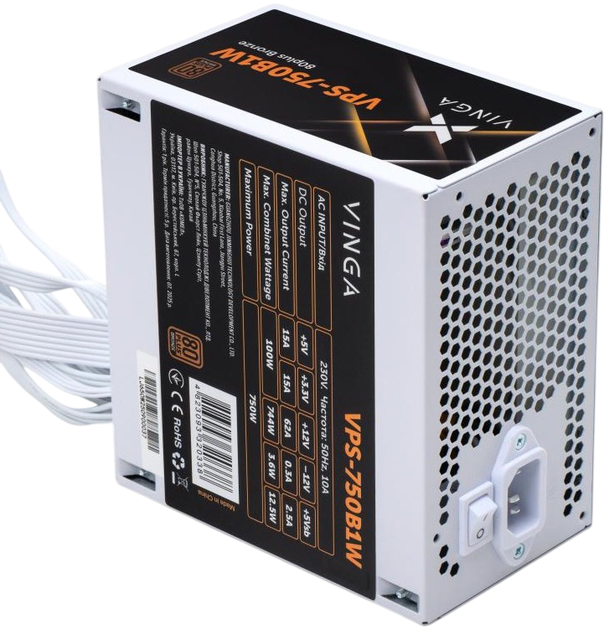 Блок питания Vinga VPS B1 750W 80+ Bronze (VPS-750B1W) - изображение 3