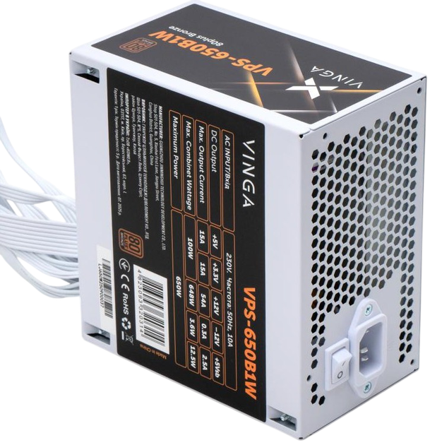 Блок питания Vinga VPS B1 650W 80+ Bronze (VPS-650B1W) - изображение 2