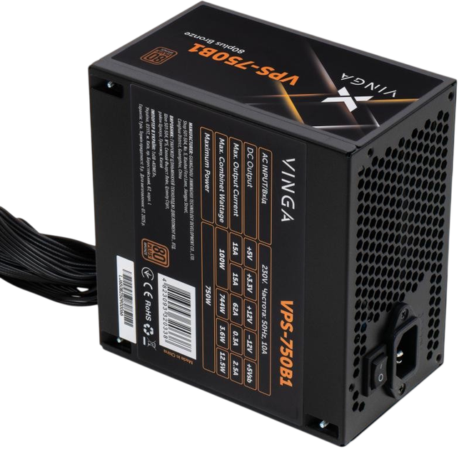 Блок питания Vinga VPS B1 750W 80+ Bronze (VPS-750B1) - изображение 4
