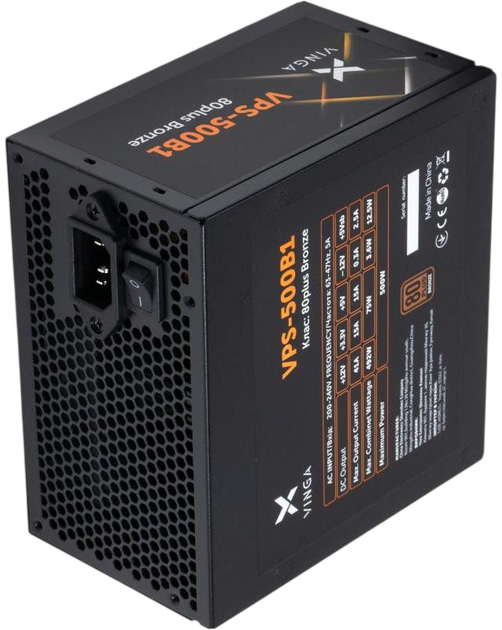 Блок живлення Vinga VPS Bronze B1 500W 80+ Bronze (VPS-500B1) - зображення 3