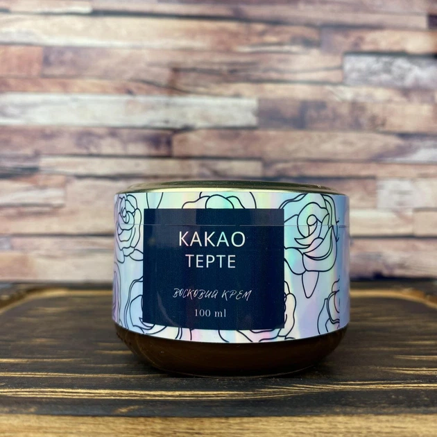 Восковий крем з какао тертим, скляна баночка, для сухої і нормальної шкіри 100 мл - зображення 2
