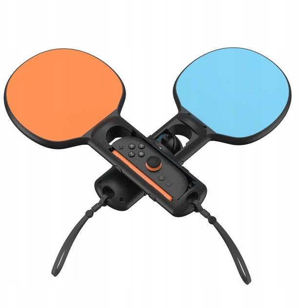 Uchwyt Yaxo na Joy-Con Tennis Set do NS/NS2 Inferno Pomarańczowy/Niebieski (YGTSJCH01CM) - obraz 3