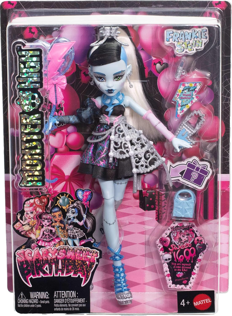 Кукла Монстер Хай Фрэнки Штэйн Страх какой сладкий день рождения Monster High Frankie Stein JBG75 - изображение 3