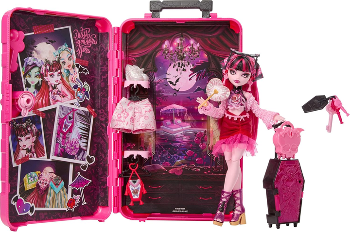 Кукла Монстер Хай Дракулаура Шафа Чемодан Жуткие каникулы Mattel Monster High Draculaura JDR50 - изображение 2