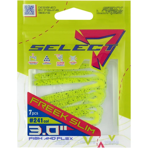 Силікон Select Freek Slim 3" #241 FE (7 шт/уп) - Фото 2 Силікон Select Freek Slim 3" #241 FE (7 шт/уп) - зображення 2