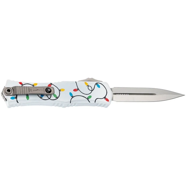 Нож Microtech Hera II Mini Double Edge Stonewash Christmas White - изображение 2