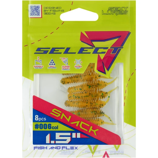 Силикон Select Snack 1.5" #006 FE (8 шт/уп) - Фото 2 Силикон Select Snack 1.5" #006 FE (8 шт/уп) - изображение 2