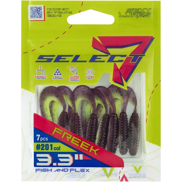 Силікон Select Freek 3.3" #201 FE (7 шт/уп) - Фото 2 Силікон Select Freek 3.3" #201 FE (7 шт/уп) - зображення 2