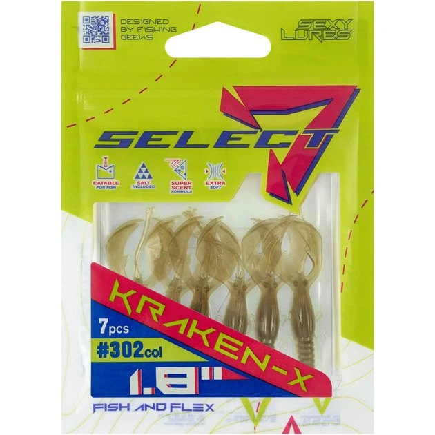 Силікон Select Kraken-X SE 1.8" #302 (7 шт/уп) - Фото 2 Силікон Select Kraken-X SE 1.8" #302 (7 шт/уп) - зображення 2