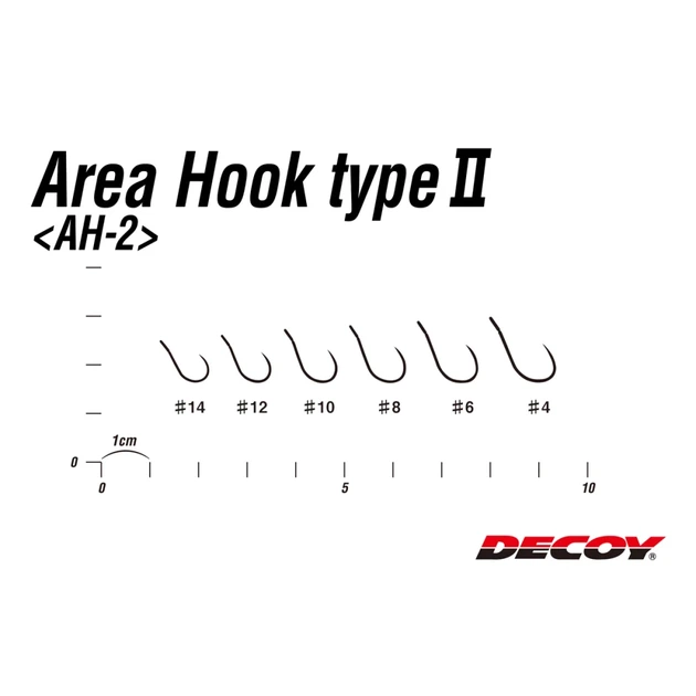 Крючок Decoy Area Hook II Mat Black 14, 8 шт/уп - изображение 2