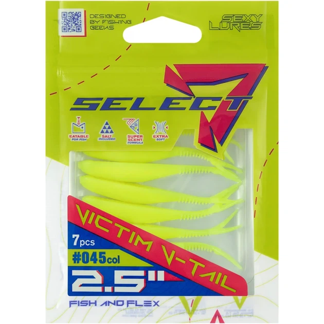 Силикон Select Victim V-Tail 2.5" #045 FE (7 шт/уп) - изображение 2