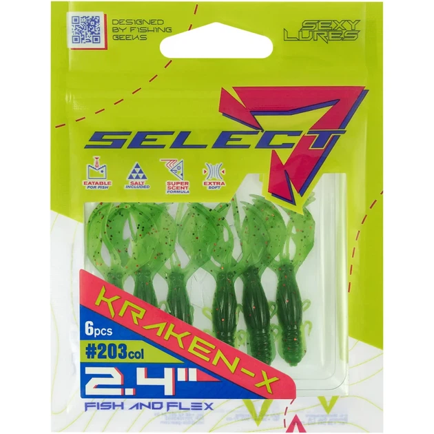 Силікон Select Kraken-X SE 2.4" #203 (6 шт/уп) - Фото 2 Силікон Select Kraken-X SE 2.4" #203 (6 шт/уп) - зображення 2