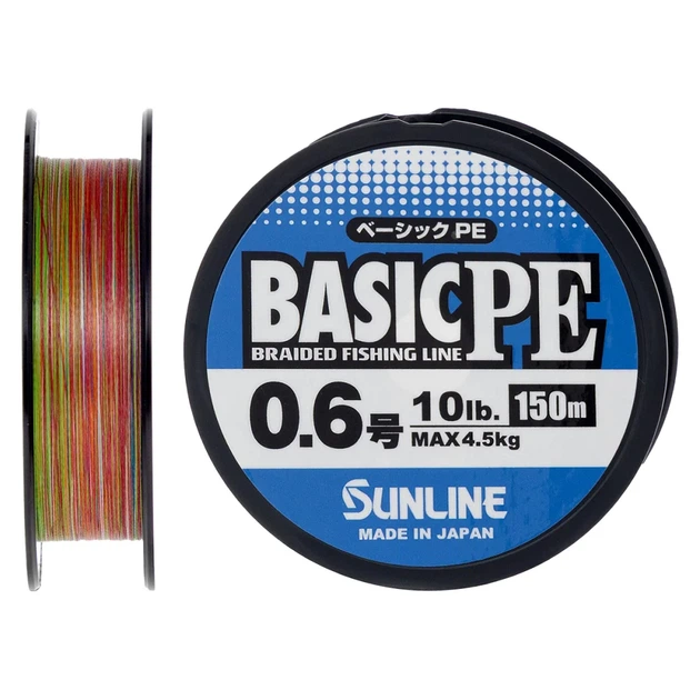 Шнур Sunline Basic PE 150m (Multi Color) #0.6/0.132mm 10lb/4.5kg - Фото 1 Шнур Sunline Basic PE 150m (Multi Color) #0.6/0.132mm 10lb/4.5kg - зображення 1