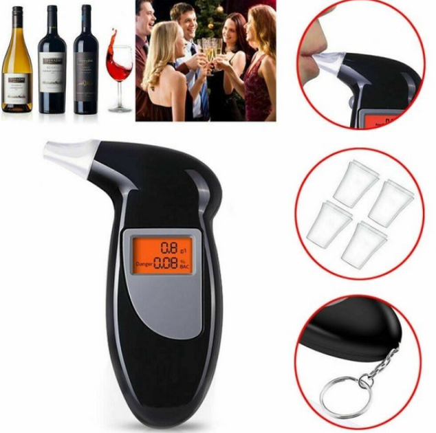 Персональный алкотестер Digital Breath Alcohol Tester с LCD-дисплеем и сменными мундштуками - Фото 2 Персональный алкотестер Digital Breath Alcohol Tester с LCD-дисплеем и сменными мундштуками - изображение 2
