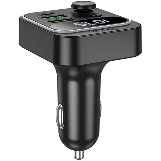 FM модулятор Bluetooth 2xUSB PD20W+QC3.0 Hoco E85 черный 69990 - Фото 5 FM модулятор Bluetooth 2xUSB PD20W+QC3.0 Hoco E85 черный 69990 - изображение 5