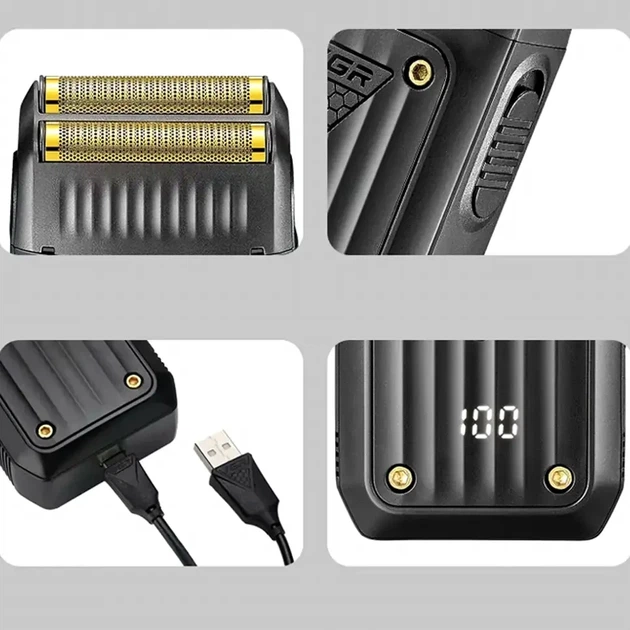 Мини-бритва VGR V-363 аккумуляторная машинка с USB зарядкой черная лезвия из нержавеющей стали для бритья - Фото 7 Мини-бритва VGR V-363 аккумуляторная машинка с USB зарядкой черная лезвия из нержавеющей стали для бритья - изображение 7