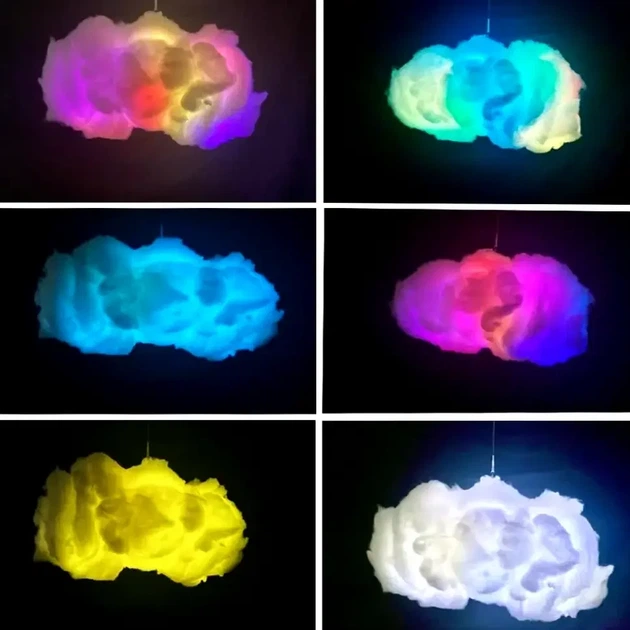 Подвесная LED лампа облако 5 Вт RGB USB Bluetooth пульт дистанционного управления OBL-211 для декорирования интерьера - Фото 6 Подвесная LED лампа облако 5 Вт RGB USB Bluetooth пульт дистанционного управления OBL-211 для декорирования интерьера - изображение 6