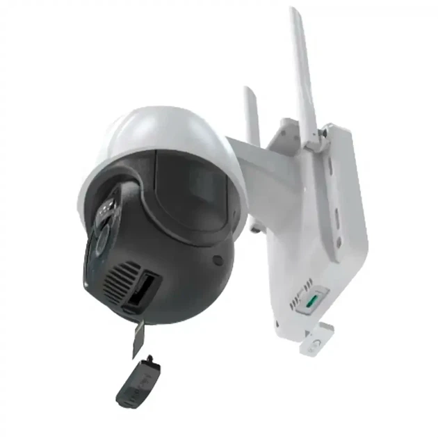 Уличная IP камера видеонаблюдения поворотная с солнечной панелью WiFi HD 1296P tp8 v380 pro белая - изображение 4