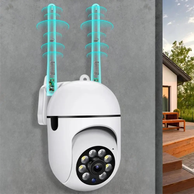 Wifi уличная поворотная камера видеонаблюдения 2Мп 1080p с датчиком движения белая NJ PRO - Фото 8 Wifi уличная поворотная камера видеонаблюдения 2Мп 1080p с датчиком движения белая NJ PRO - изображение 8