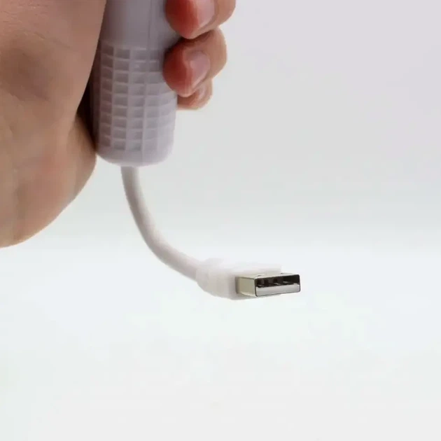 Электрическая мухобойка USB 17 на 9 7 см для уничтожения насекомых белая из пластика - изображение 4