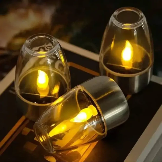 Набір садових LED свічок на сонячній батареї 3 шт. вуличні LED-свічки 10509 - зображення 6