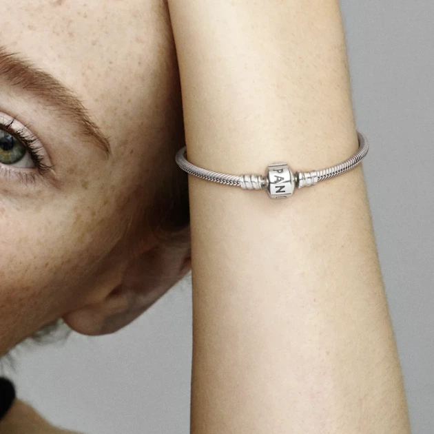 Серебряный браслет-змейка Pandora Moments Серебряный браслет Пандора змейка базовый 590702HV 16 18 - Фото 5 Серебряный браслет-змейка Pandora Moments Серебряный браслет Пандора змейка базовый 590702HV 16 18 - изображение 5