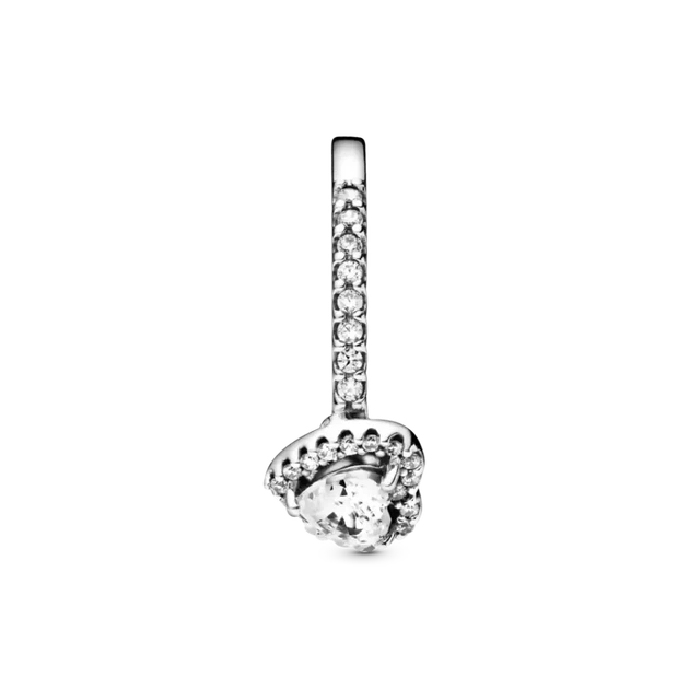 Серебряное кольцо Pandora «Искренние чувства» Серебряное кольцо Пандора Сердце Паве 198421C01 16 мм 17.8 мм - изображение 3