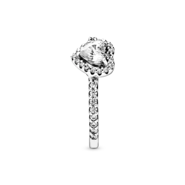 Серебряное кольцо Pandora «Искренние чувства» Серебряное кольцо Пандора Сердце Паве 198421C01 16 мм 17.8 мм - изображение 4