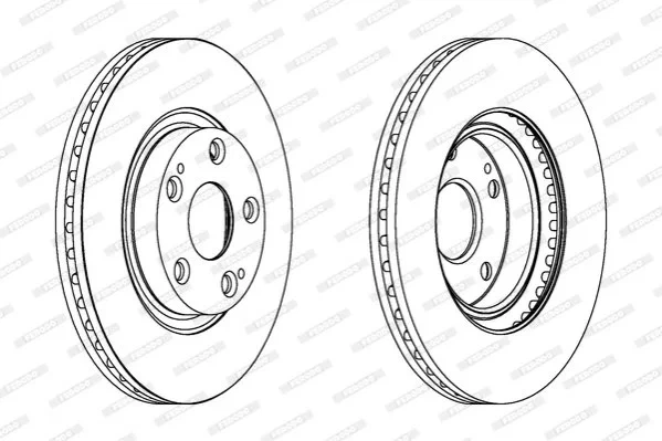 Гальмівний диск FERODO DDF1401C Toyota Avensis, Corolla, Auris 435120F010, 4351205080 - Фото 2 Гальмівний диск FERODO DDF1401C Toyota Avensis, Corolla, Auris 435120F010, 4351205080 - изображение 2
