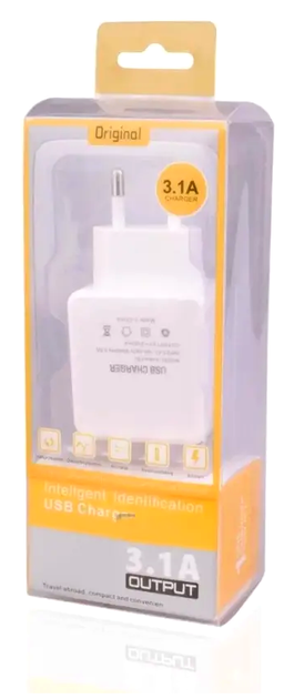 Зарядное устройство 4 USB порта 3.1 A для быстрой зарядки смартфонов и планшетов белое - изображение 2