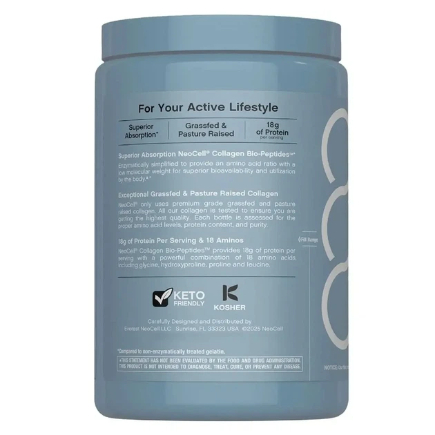 Био-пептиды коллагенового протеина, без вкуса, Collagen Protein Bio-Peptides, Neocell, 283 гр - изображение 3