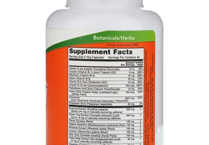 Енергетик Now Foods (Energy) 90 капсул - зображення 2