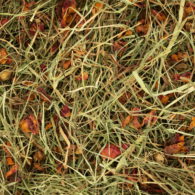 Сіно для гризунів Deli Nature Rodelicious Herbal Hay Roseflower & Marigold з квітами троянди та календулою 600 г 21362 - зображення 2