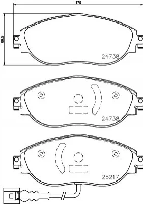 Колодки гальмові BREMBO P85144X Volkswagen Tiguan, Golf, Passat; Skoda Octavia, Superb, Kodiaq; Audi A3; Seat Leon 3Q0698151B, 5Q0698151K, 8V0698151C - Фото 2 Колодки гальмові BREMBO P85144X Volkswagen Tiguan, Golf, Passat; Skoda Octavia, Superb, Kodiaq; Audi A3; Seat Leon 3Q0698151B, 5Q0698151K, 8V0698151C - зображення 2