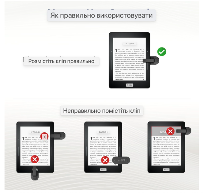 Пульт кликер для перевертывания страниц Kindle Page Turner беспроводной для Kindle, Kobo, iPhone, iPad, Android - изображение 3