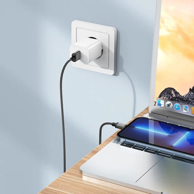 Кабель BOROFONE BX87 USB to iP 2.4A,1m, nylon, aluminum connectors, Black - зображення 4