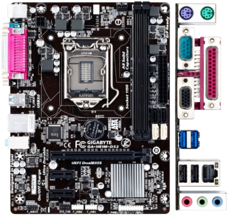 Материнська плата Gigabyte GA-H81M-DS2 LGA 1150 (GA-H81M-DS2) Б/В - Фото 2 Материнська плата Gigabyte GA-H81M-DS2 LGA 1150 (GA-H81M-DS2) Б/В - зображення 2